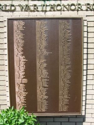 Westport World War II Honor Roll. Click for full size. Westport World War II Honor Roll image. Click for full size.