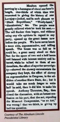 Newspaper Clipping - <i>Illinois State Chronicle</i> - Displayed on Marker image. Click for full size.