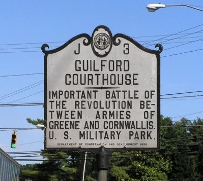 Guilford Courthouse Marker. Click for full size. Guilford Courthouse Marker image. Click for full size.