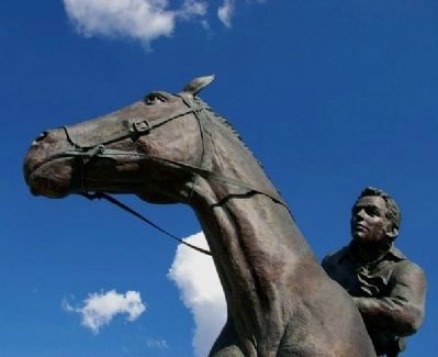 The National Pony Express Monument Marker. Click for full size. The National Pony Express Monument Marker image. Click for full size.