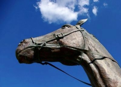 The National Pony Express Monument Marker. Click for full size. The National Pony Express Monument Marker image. Click for full size.