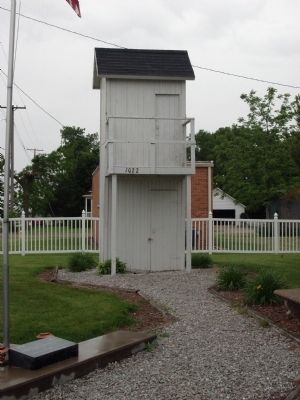 Front View - - 1872 Two-Story Outhouse image. Click for full size.