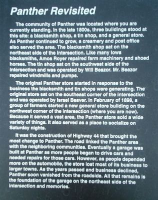 Text on Panther Marker image. Click for full size.