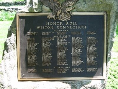 Honor Roll Weston, Connecticut image. Click for full size.