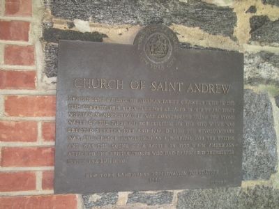Church of Saint Andrew Marker. Click for full size. Church of Saint Andrew Marker image. Click for full size.
