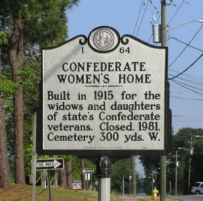 Confederate Women's Home Marker image. Click for full size.