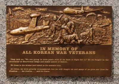 Graceland East Memorial Park Veterans Monument -<br>Korean War Plaque image. Click for full size.