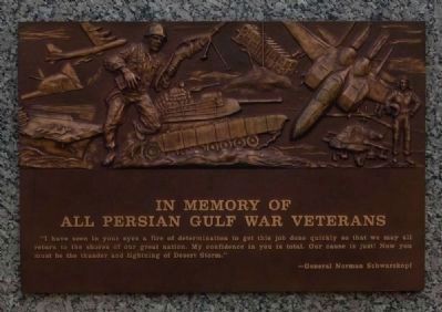 Graceland East Memorial Park Veterans Monument -<br>Persian Gulf War Plaque image. Click for full size.