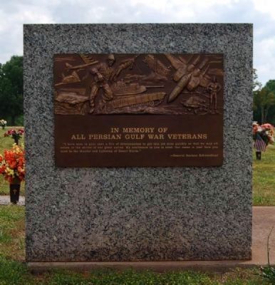 Graceland East Memorial Park Veterans Monument -<br>Persian Gulf War Memorial image. Click for full size.