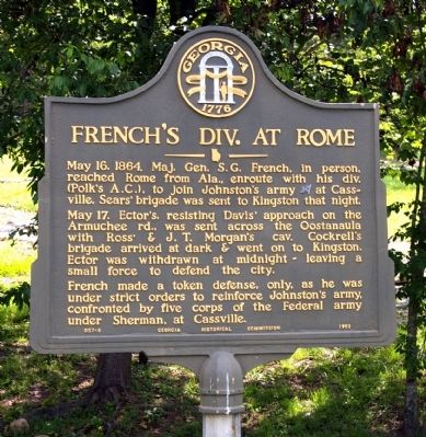 Frenchs Div. at Rome Marker image. Click for full size.