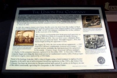The Union Fire Company Marker. Click for full size. The Union Fire Company Marker image. Click for full size.