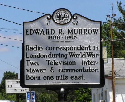 Edward R. Murrow Marker image. Click for full size.