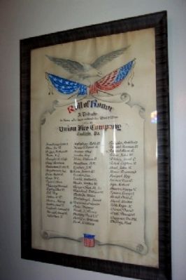 Union Fire Company World War Honor Roll image. Click for full size.