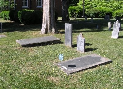 The graves of several of the Revolutionary War veterans in Buffalo Presbyterian Church Cemetery image. Click for full size.