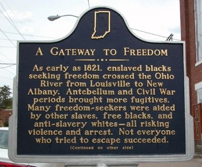 A Gateway to Freedom Marker image. Click for full size.