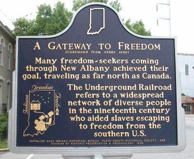 A Gateway to Freedom Marker image. Click for full size.