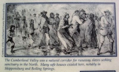 Slave Drawing on McClintock Riot Marker image. Click for full size.