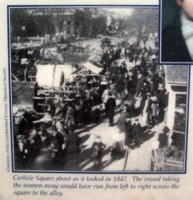 Carlisle Square Photo on McClintock Riot Marker image. Click for full size.