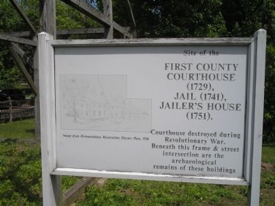 Site of 18th century structures Marker image. Click for full size.