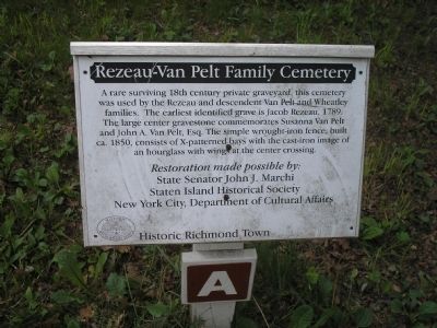 Rezeau-Van Pelt Family Cemetery Marker image. Click for full size.