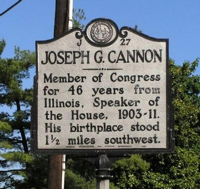 Joseph G. Cannon Marker image. Click for full size.