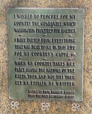 The words of Robert Emmet image. Click for full size.