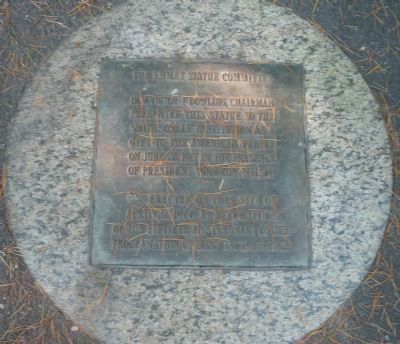 "The Emmet Statue Committee" plaque image. Click for full size.