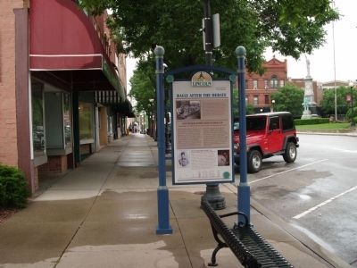 Looking North (Side One) - - Rally After the Debate / Lincoln in Coles County Marker image. Click for full size.