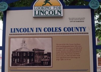 Top Section (Side Two) - - Rally After the Debate / Lincoln in Coles County Marker image. Click for full size.
