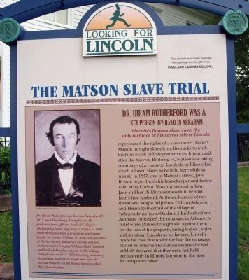 Top Section - - The Matson Slave Trial Marker image. Click for full size.