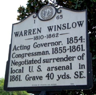 Warren Winslow Marker image. Click for full size.