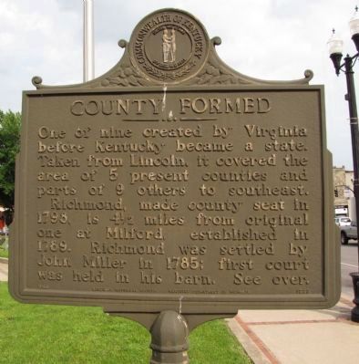 County Formed / County Named Marker image. Click for full size.