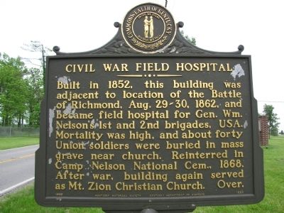 Civil War Field Hospital Marker image. Click for full size.
