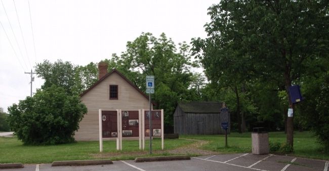 Wide View - - "Moore House" & The Marker image. Click for full size.