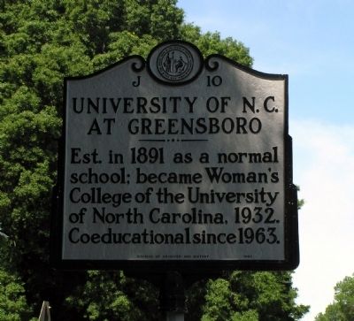 University of NC at Greensboro Marker image. Click for full size.