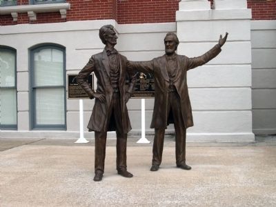 Other View - - " Let's Debate " Statues. Click for full size. Other View - - " Let's Debate " Statues image. Click for full size.