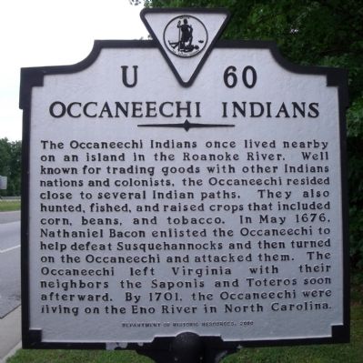 Occaneechi Indians Marker image. Click for full size.