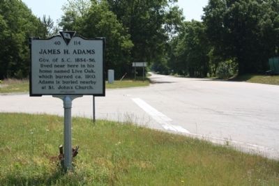 James H. Adams Marker, looking east image. Click for full size.