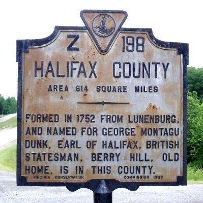Halifax County Marker. Click for full size. Halifax County Marker image. Click for full size.