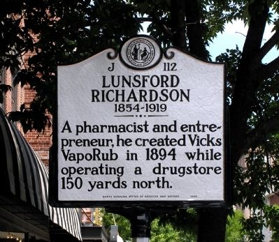 Lunsford Richardson Marker. Click for full size. Lunsford Richardson Marker image. Click for full size.