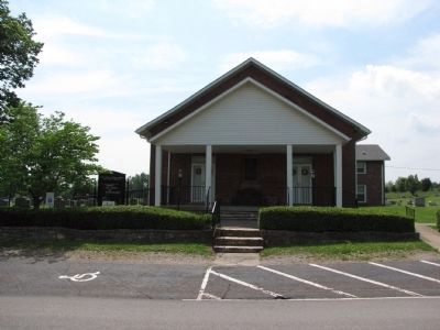 The First Cedar Creek Baptist Church and Marker image. Click for full size.