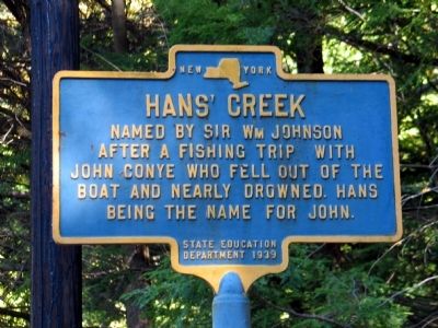 Hans' Creek Marker image. Click for full size.