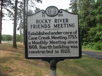 Rocky River Friends Meeting Marker image. Click for full size.