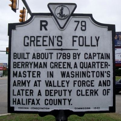 Green's Folly Marker. Click for full size. Green's Folly Marker image. Click for full size.