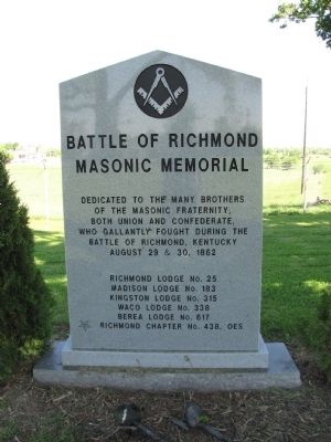 Battle of Richmond Masonic Memorial Marker image. Click for full size.