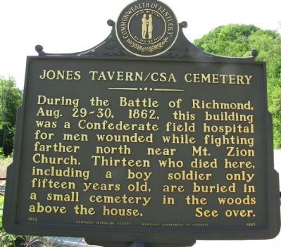 Jones Tavern/CSA Cemetery Marker image. Click for full size.