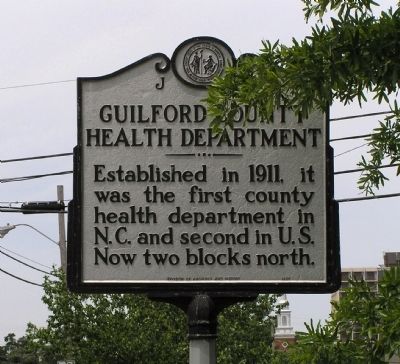 Guilford County Health Department Marker. Click for full size. Guilford County Health Department Marker image. Click for full size.