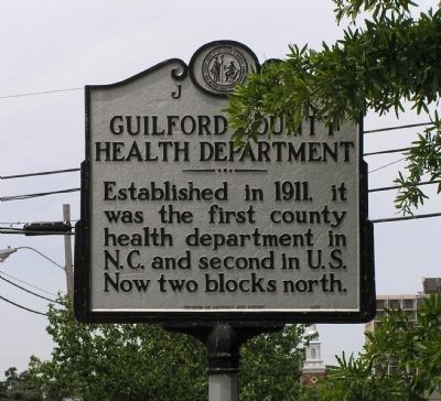 Guilford County Health Department Marker image. Click for full size.