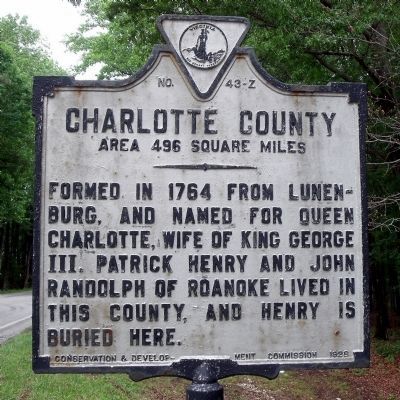 Charlotte County Marker (obverse). Click for full size. Charlotte County Marker (obverse) image. Click for full size.