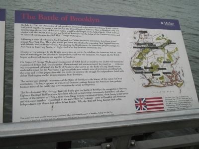 The Battle of Brooklyn Marker image. Click for full size.